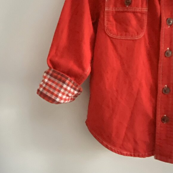 Old Navy Red Long-Sleeve Button-Down Shirt size 3T - Picture 6 of 11